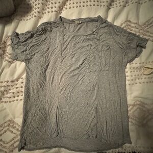 Free People Light Gray Short Sleeve Tee